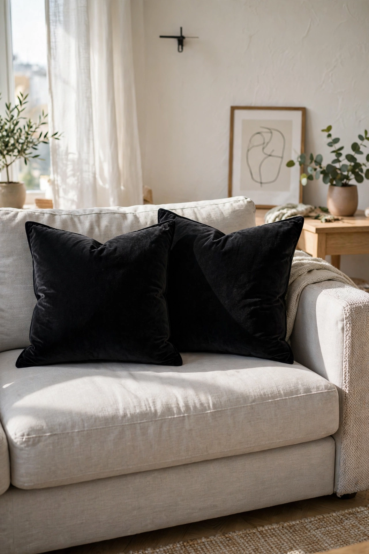 Black apartment decor