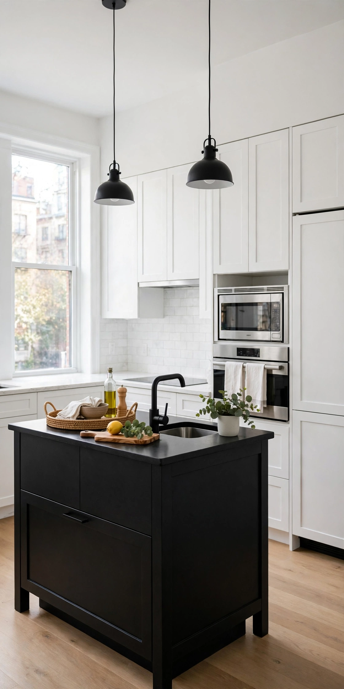 Black and white modern kitchen