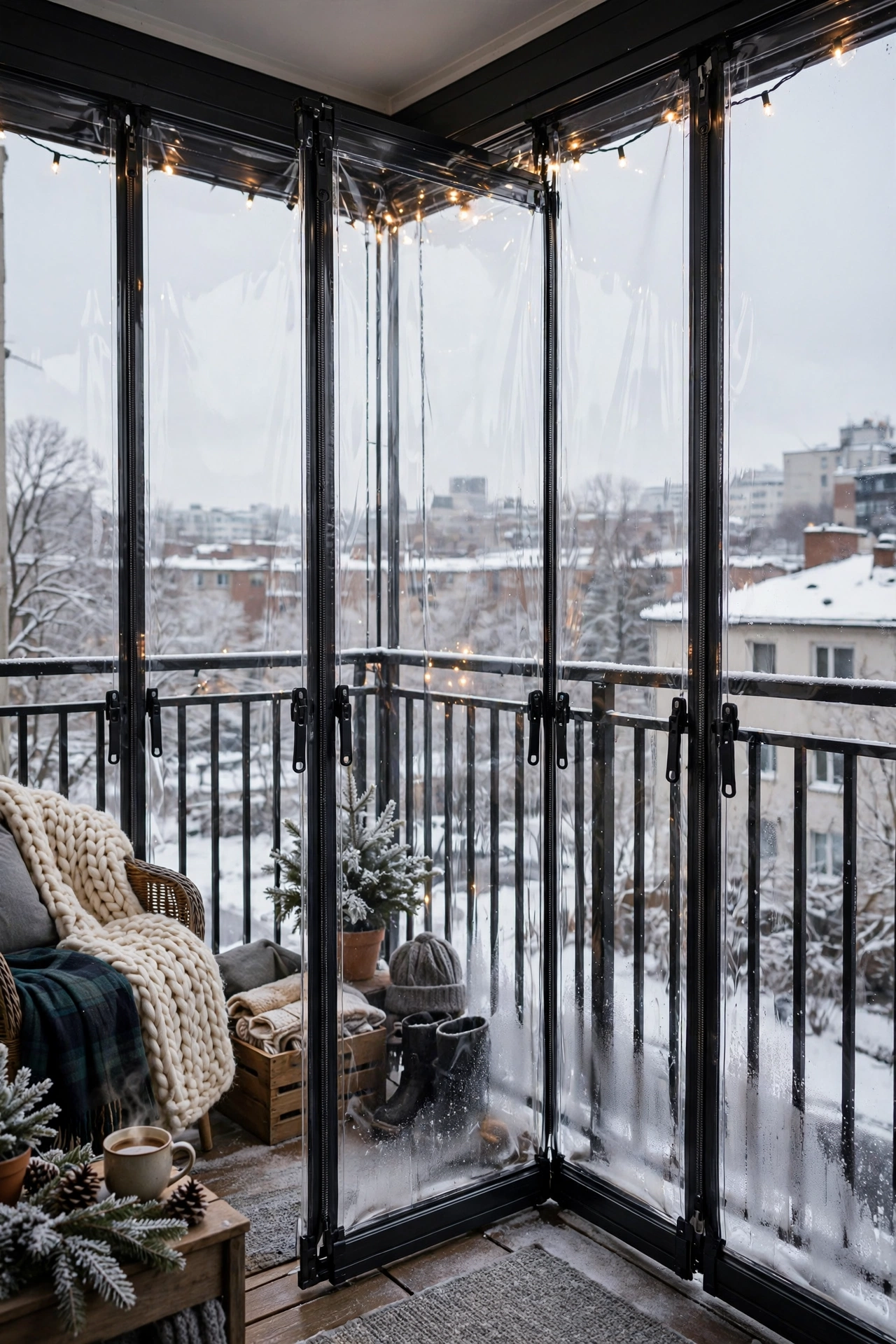 Closed apartment balcony