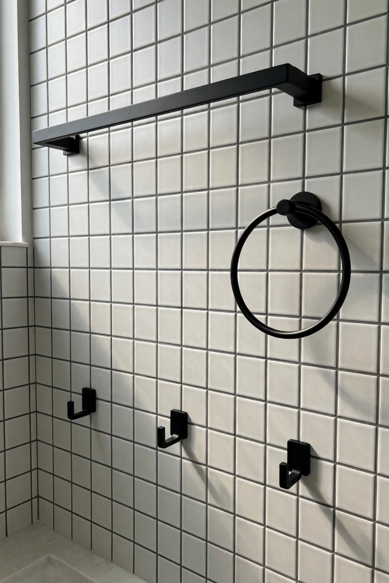 Bathroom black fixtures