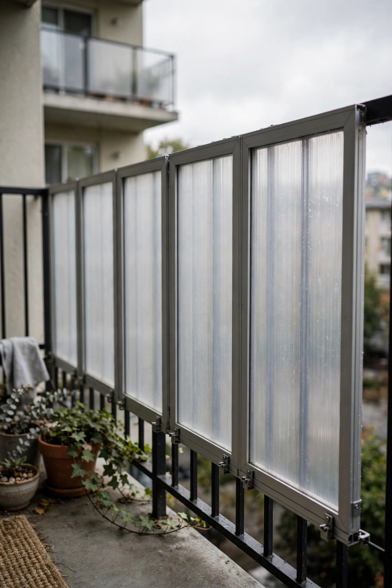 Closed apartment balcony