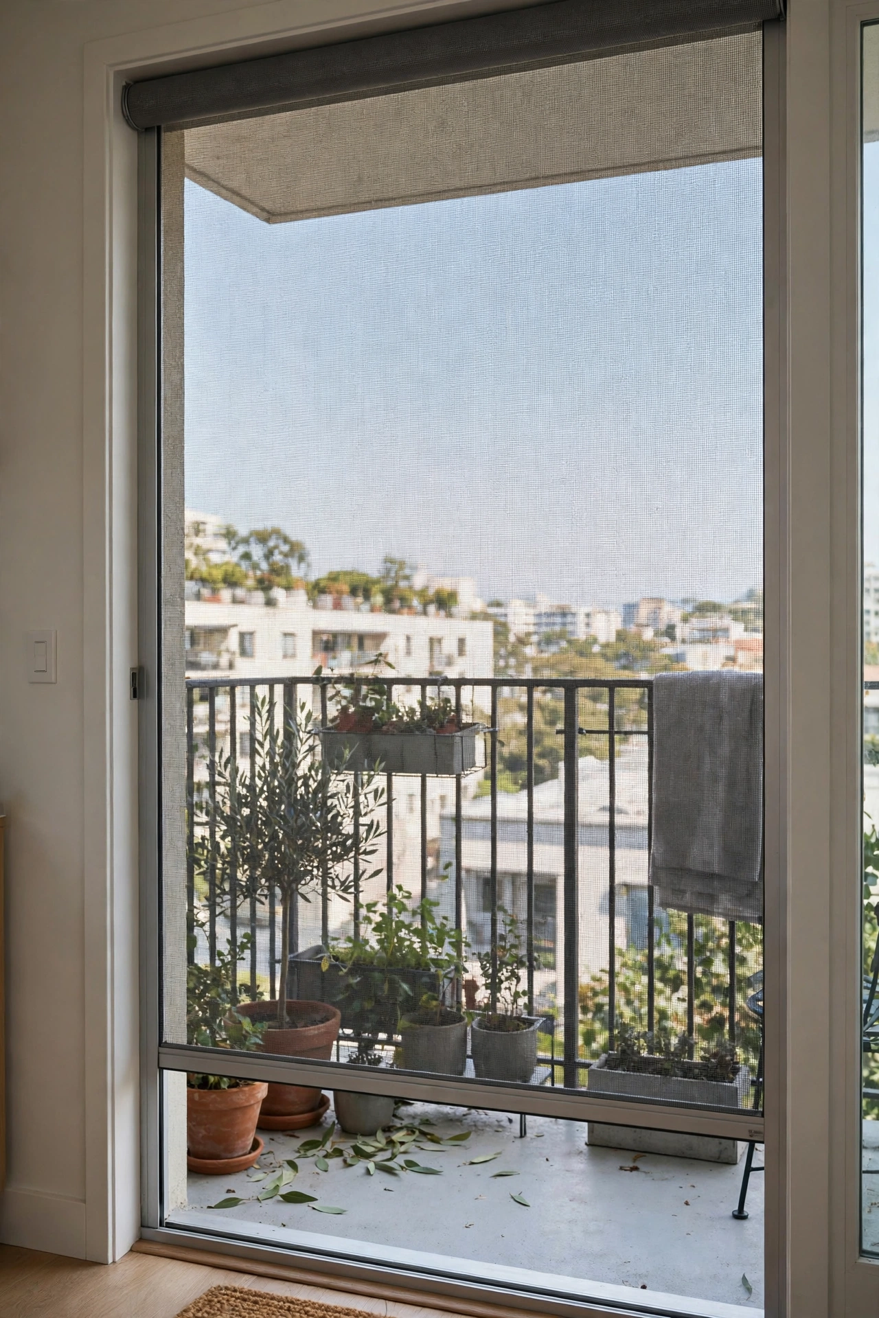 Closed apartment balcony