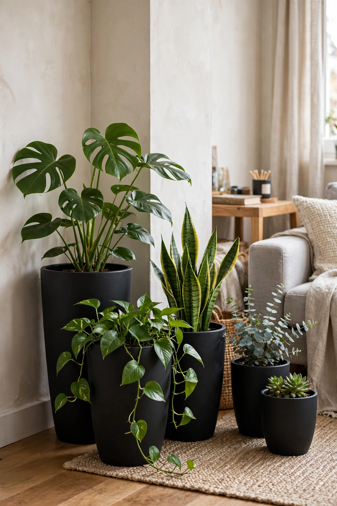 Black apartment decor