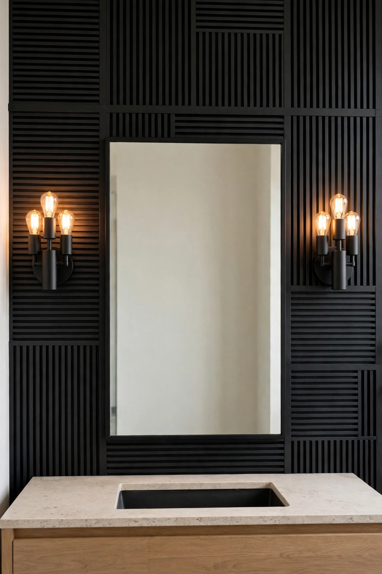 Bathroom black fixtures