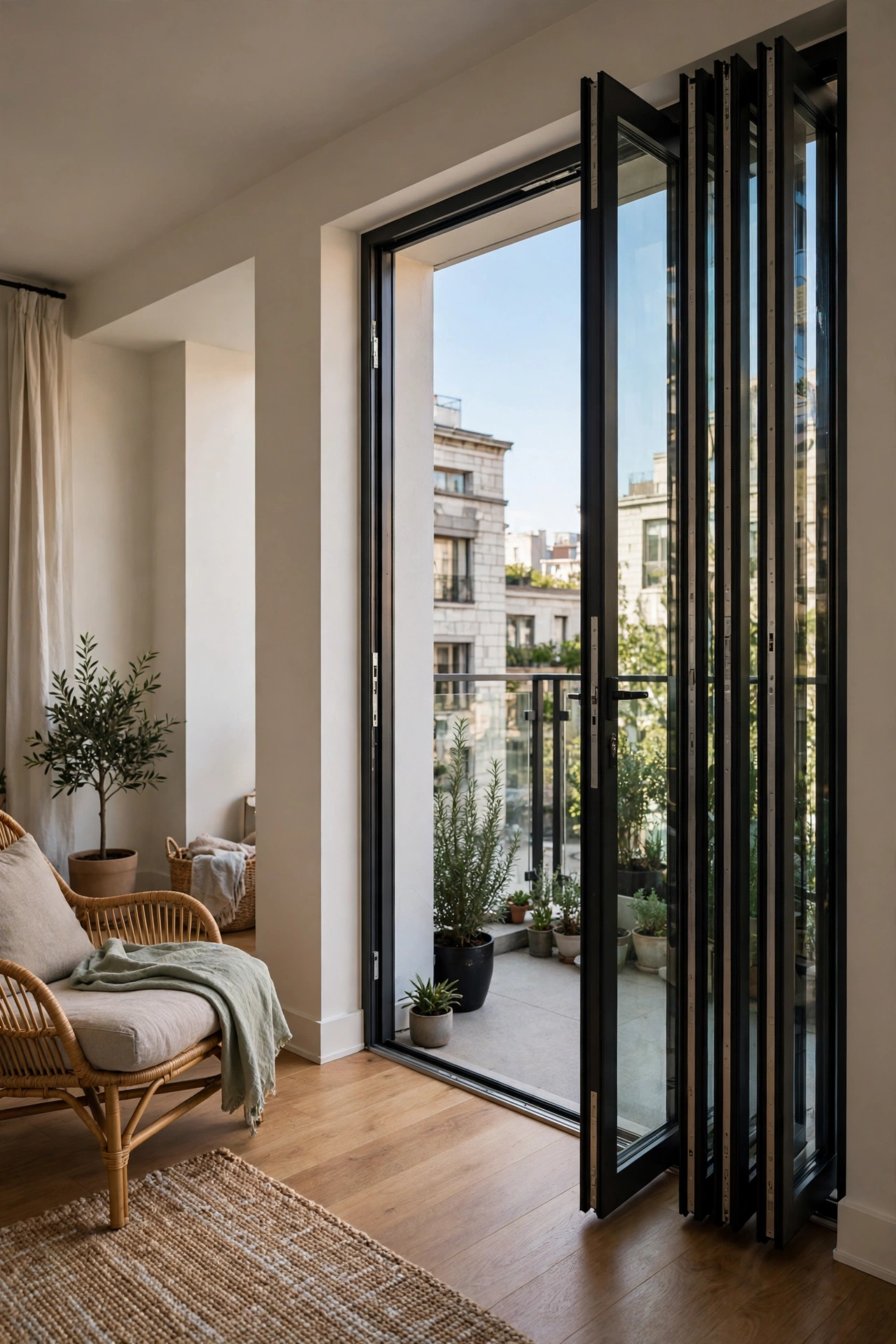 Closed apartment balcony