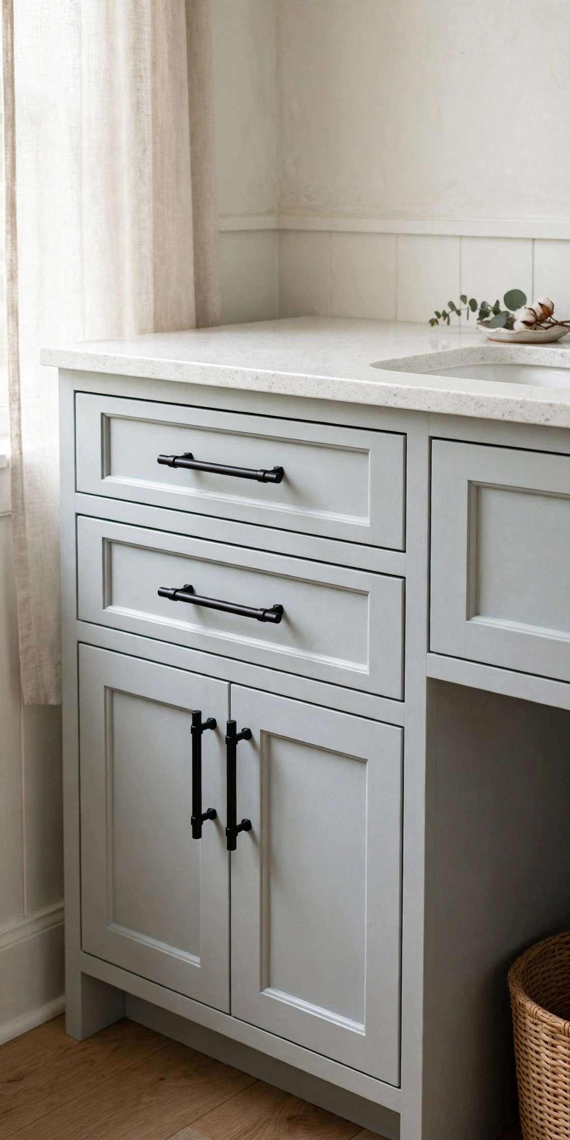 Bathroom black fixtures