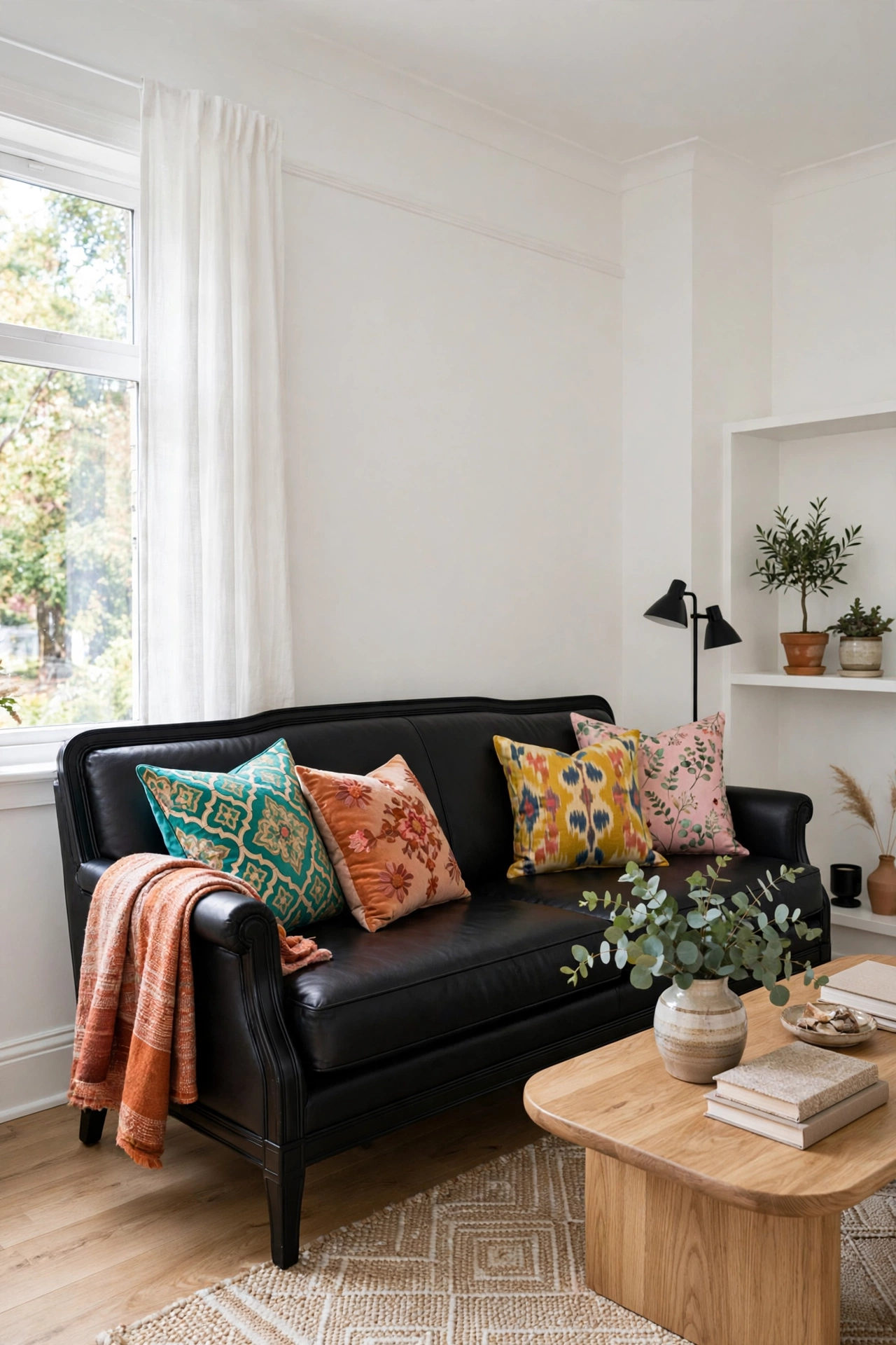 Black apartment decor