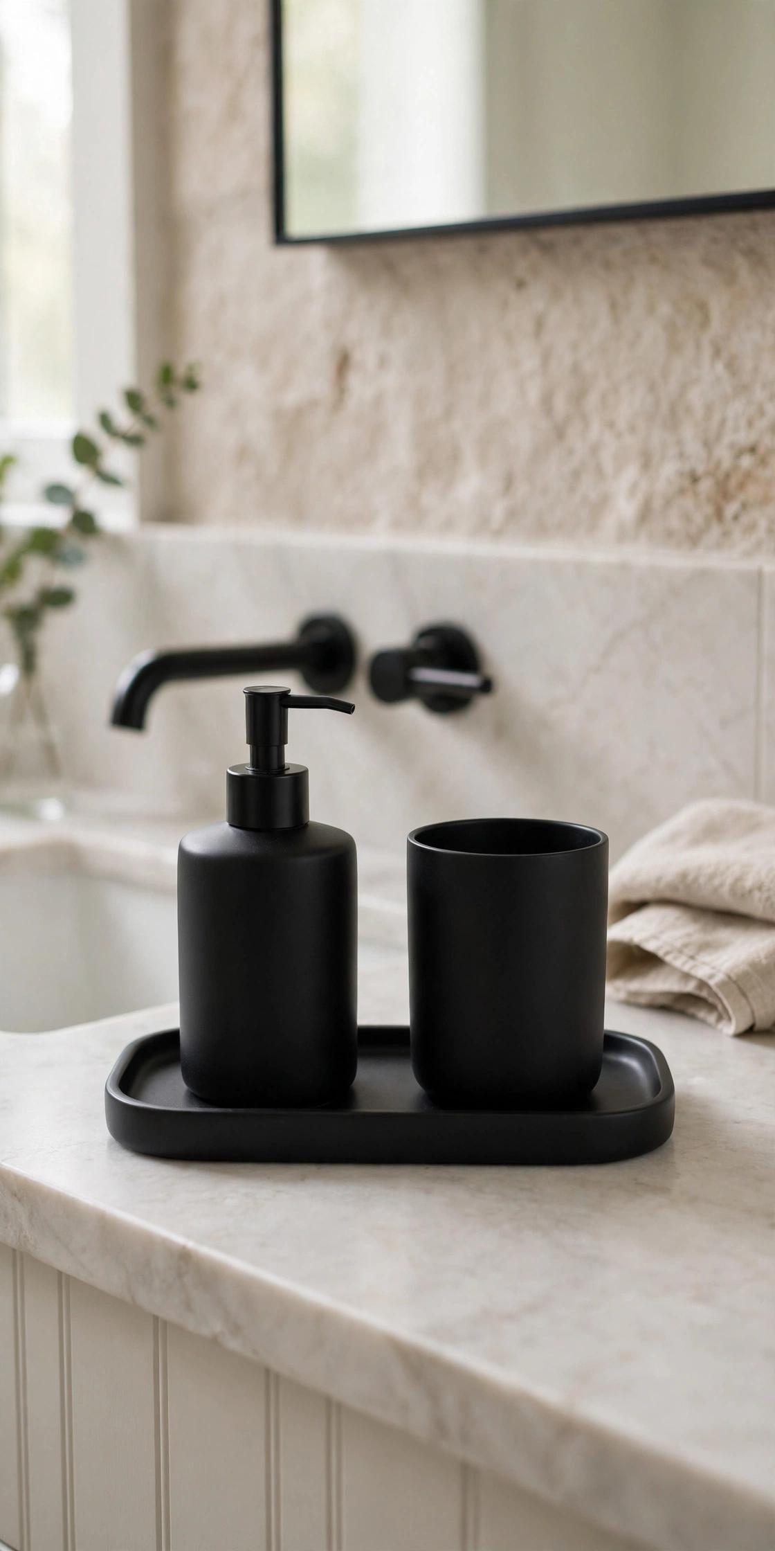 Bathroom black fixtures