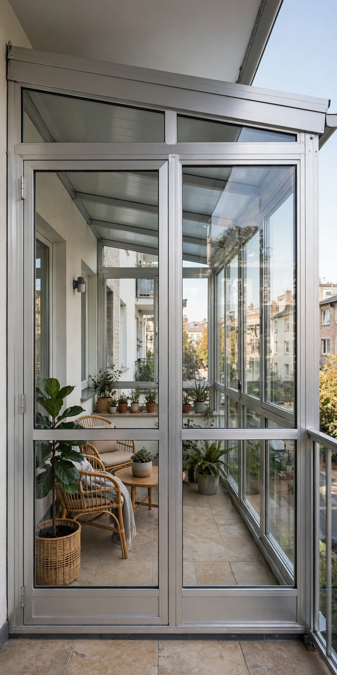 Closed apartment balcony