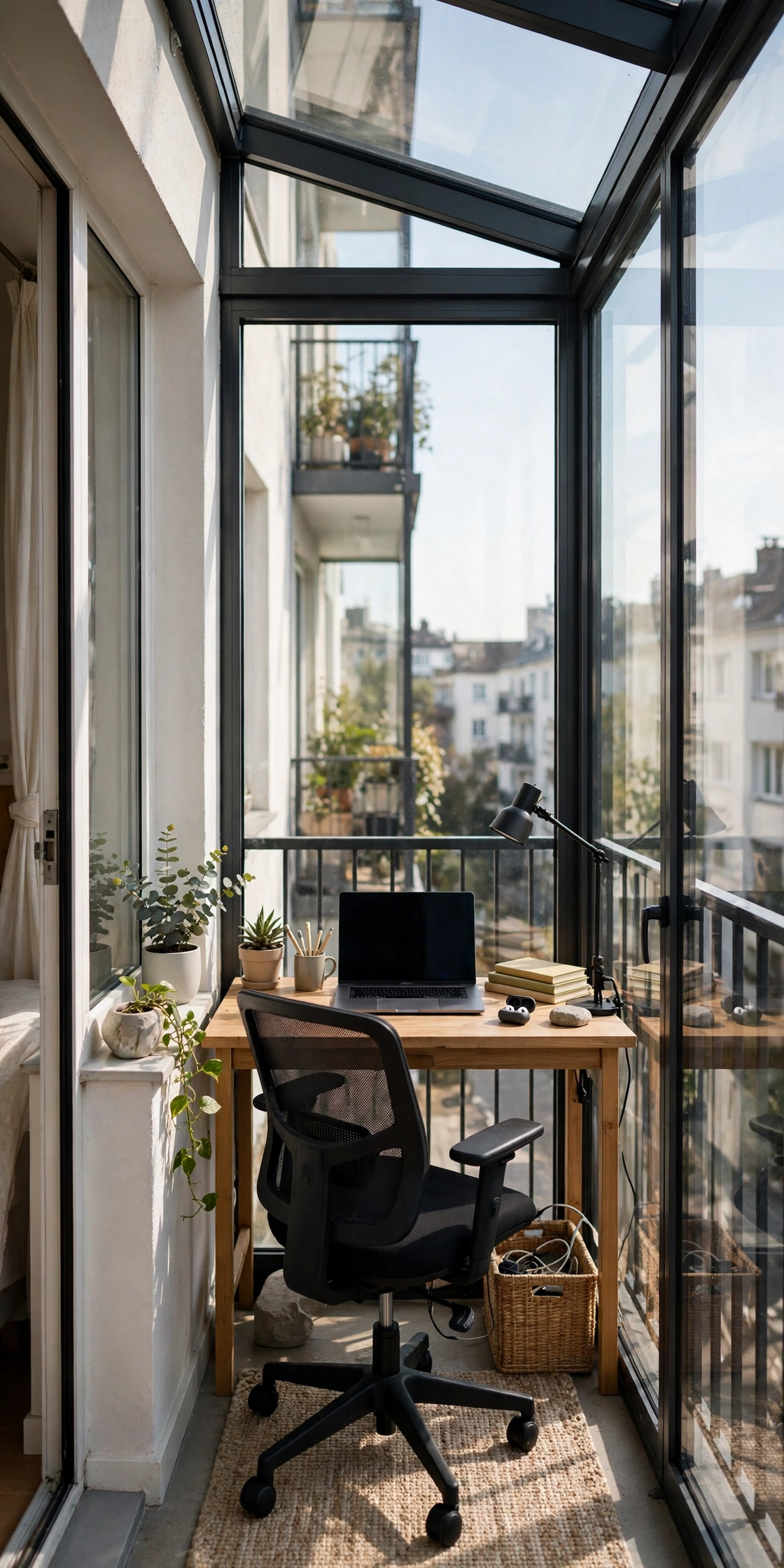 Closed apartment balcony