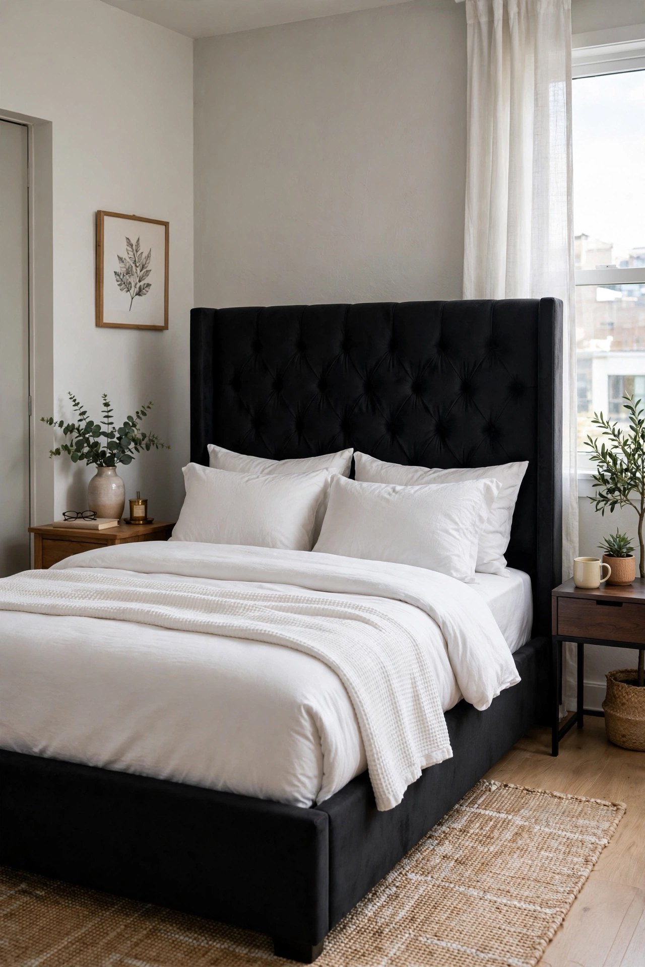Black apartment decor