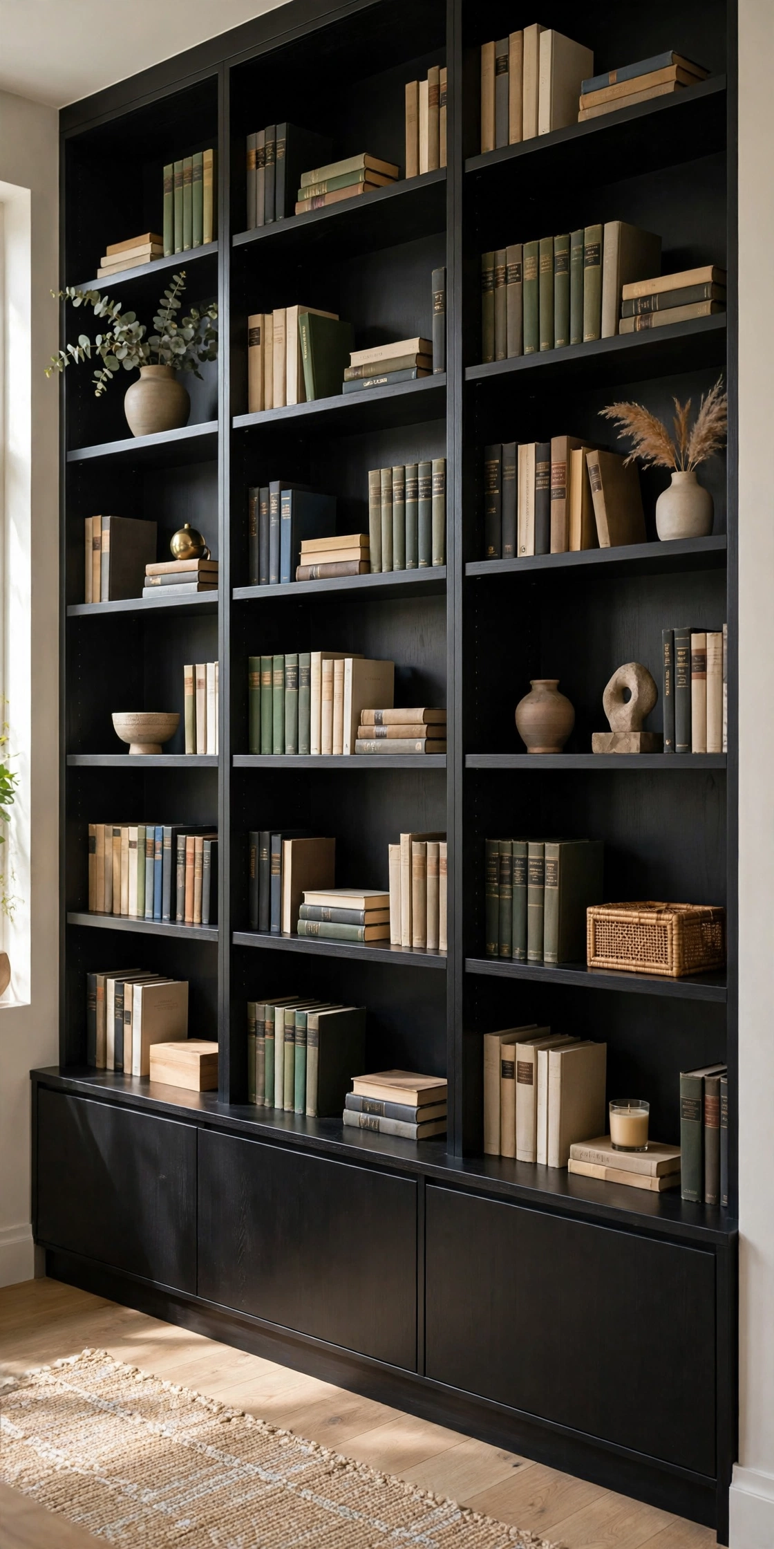Black apartment decor