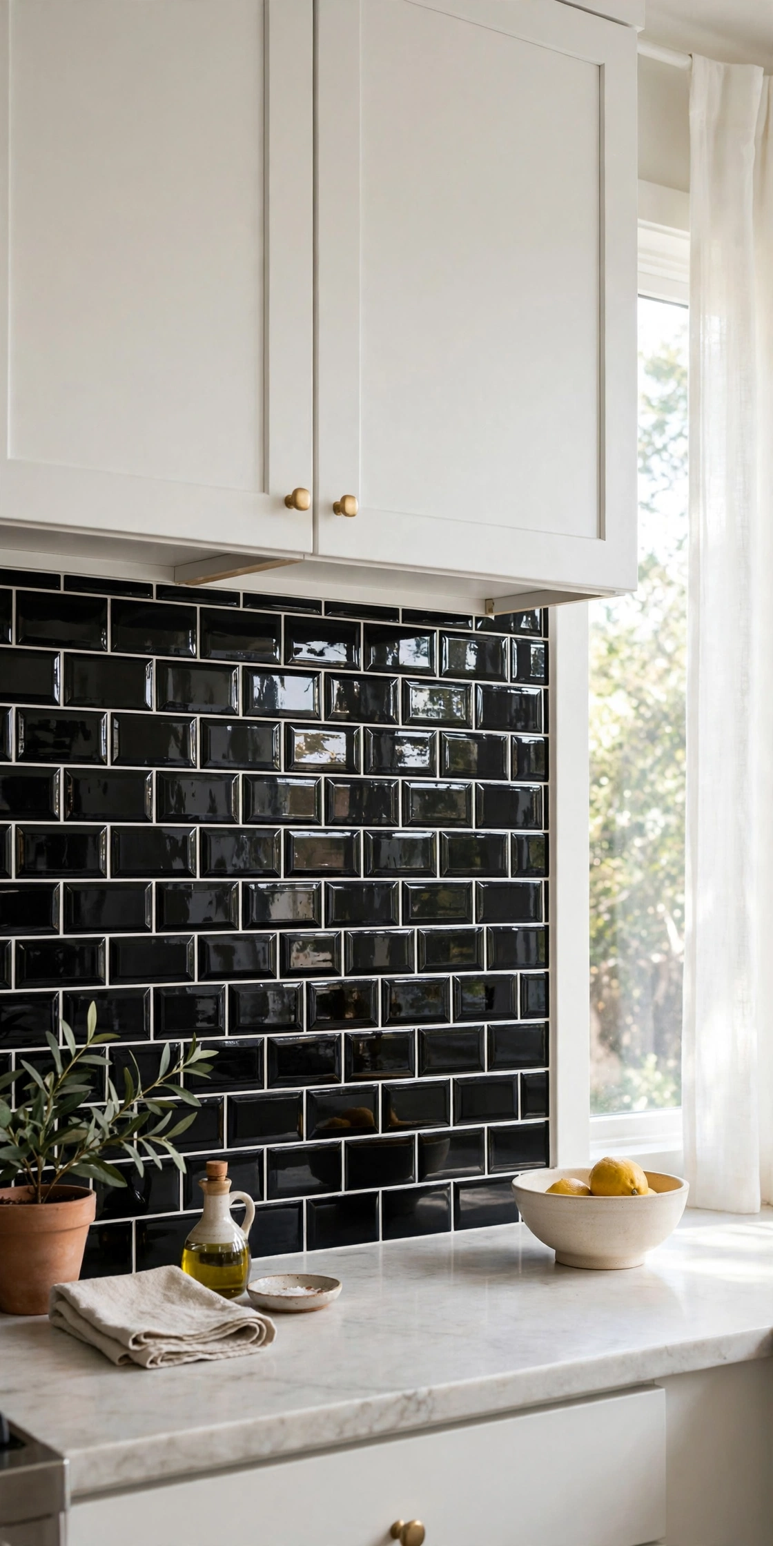 Black and white modern kitchen