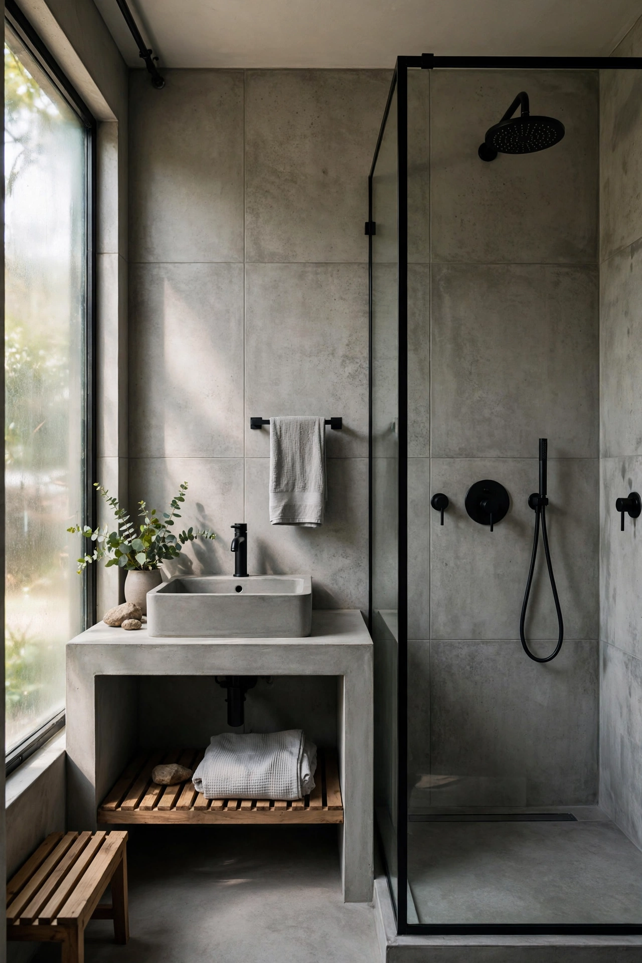 Bathroom black fixtures