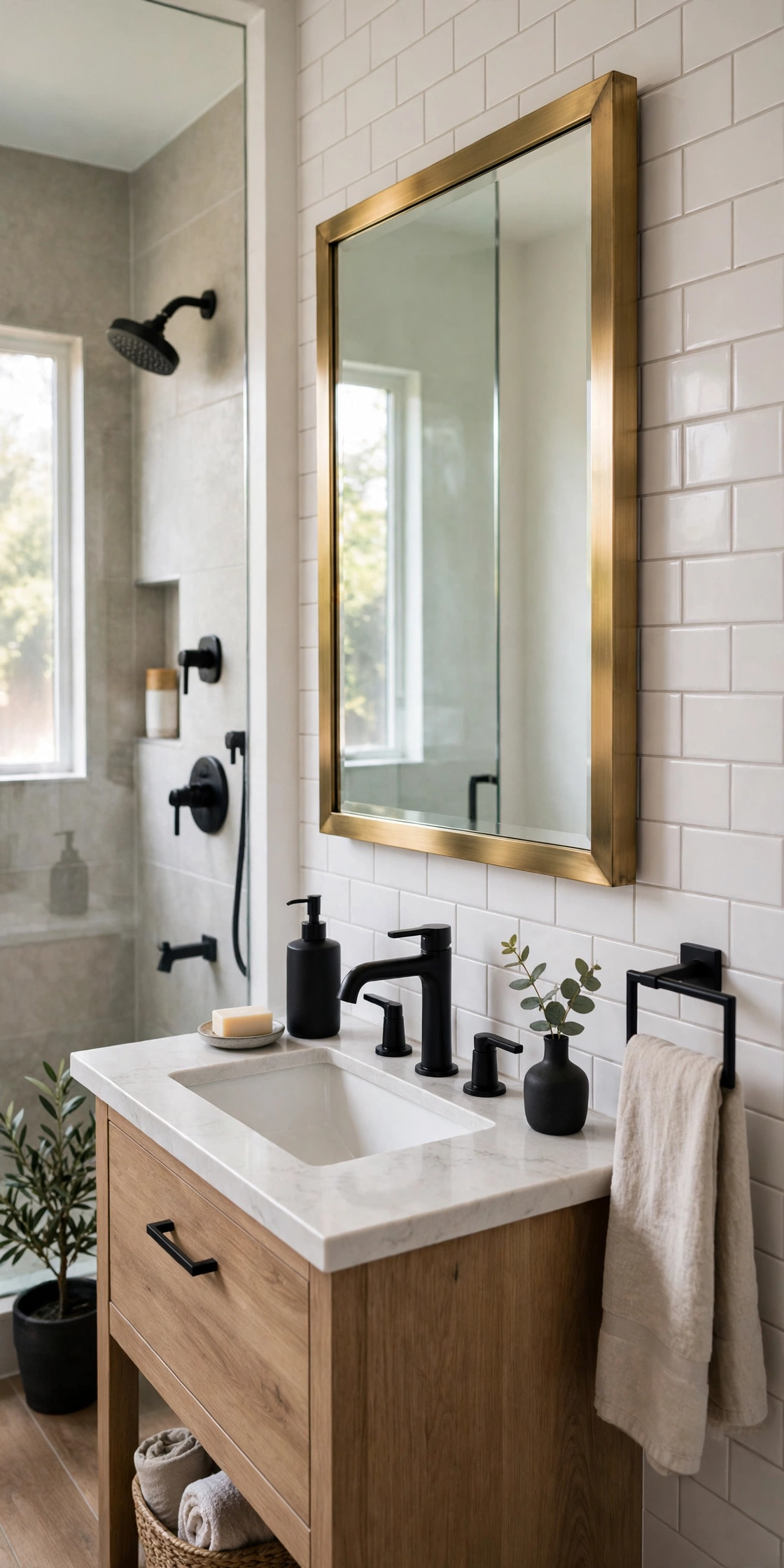 Bathroom black fixtures
