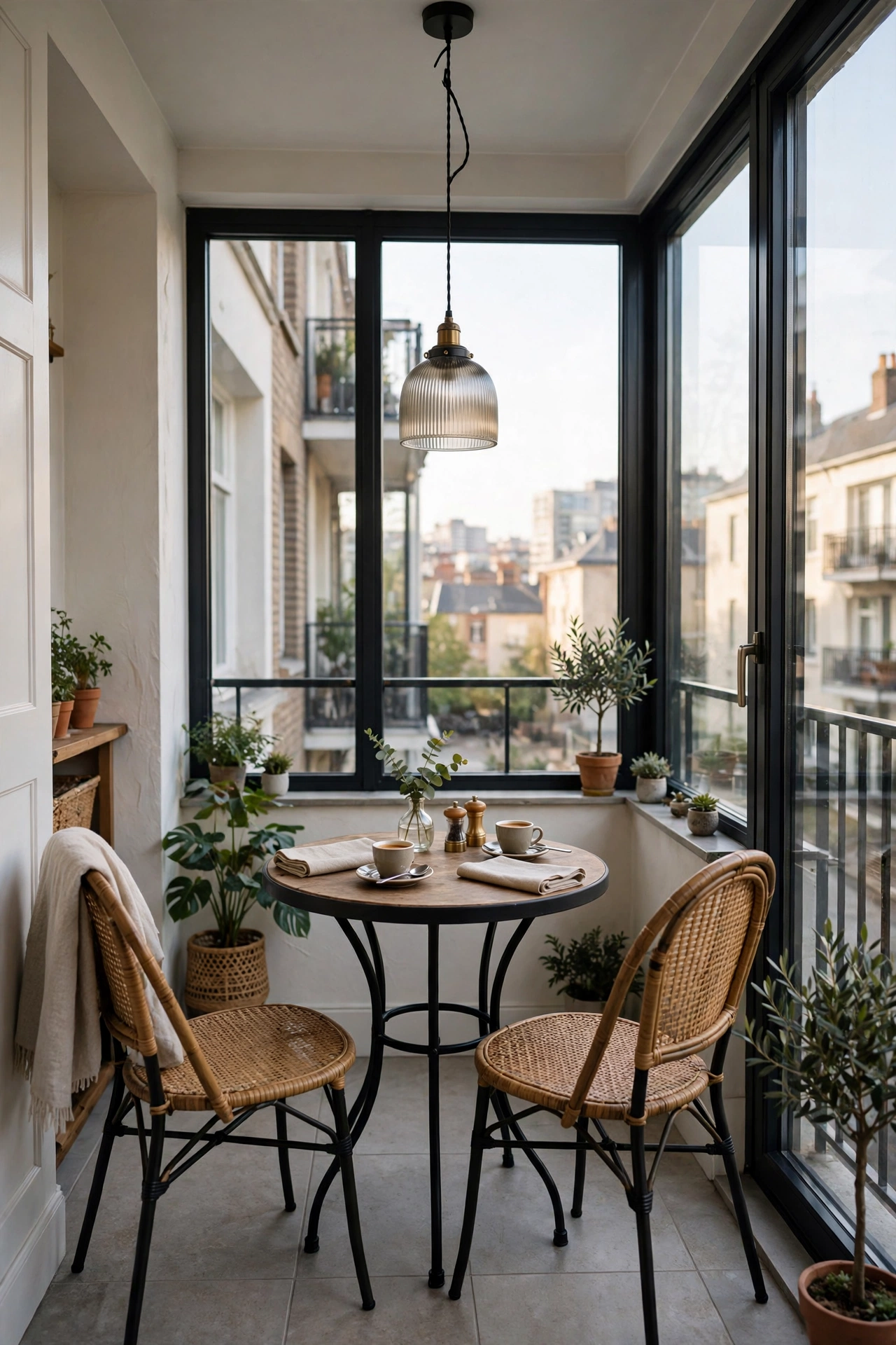 Closed apartment balcony