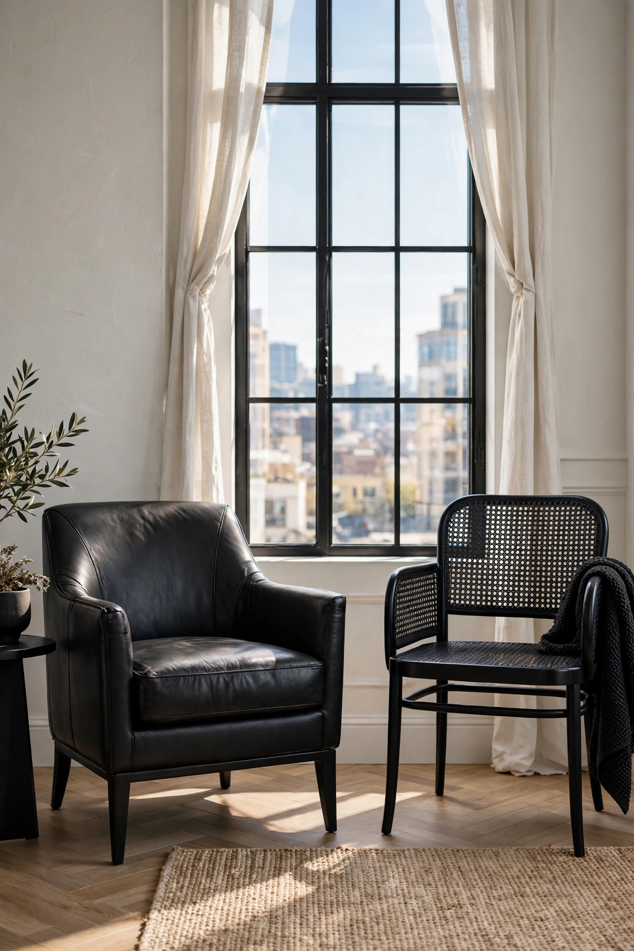 Black apartment decor