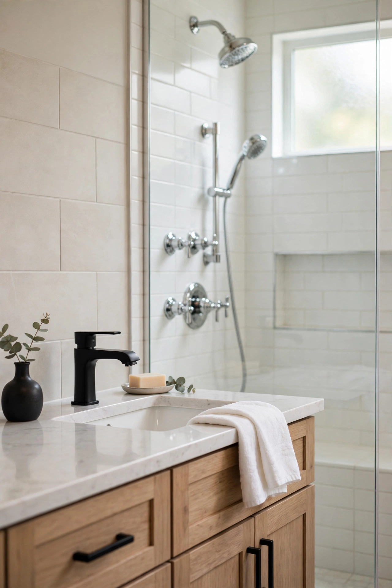 Bathroom black fixtures