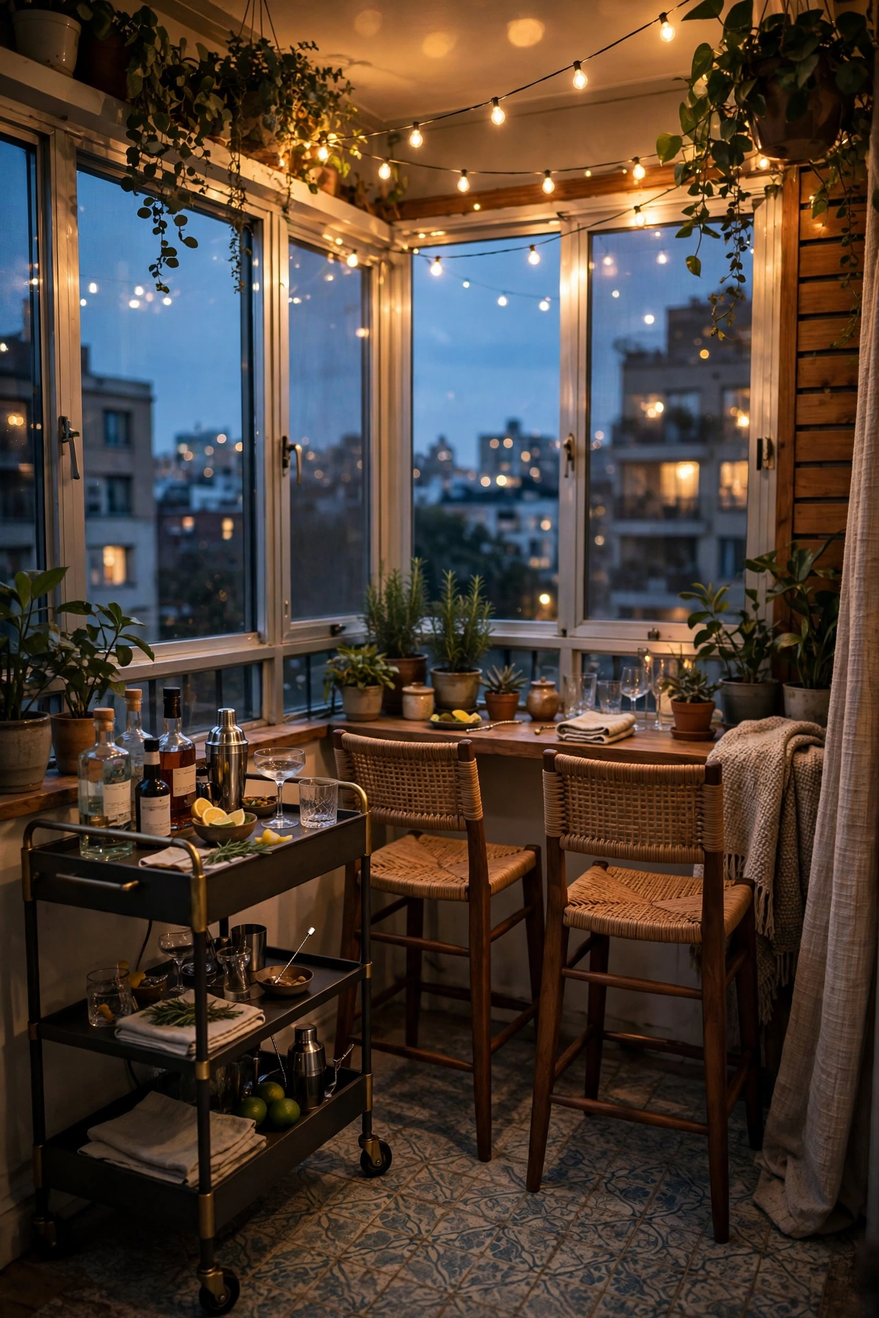 Closed apartment balcony