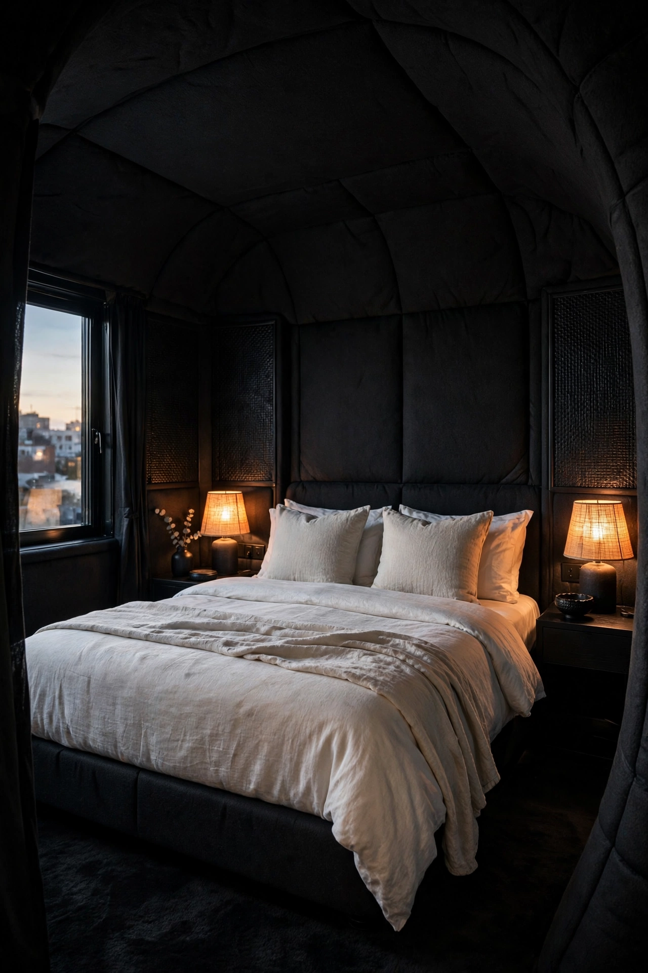 Black apartment decor