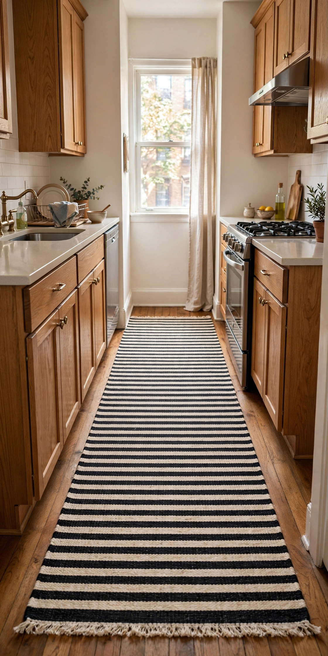 Black and cream kitchen