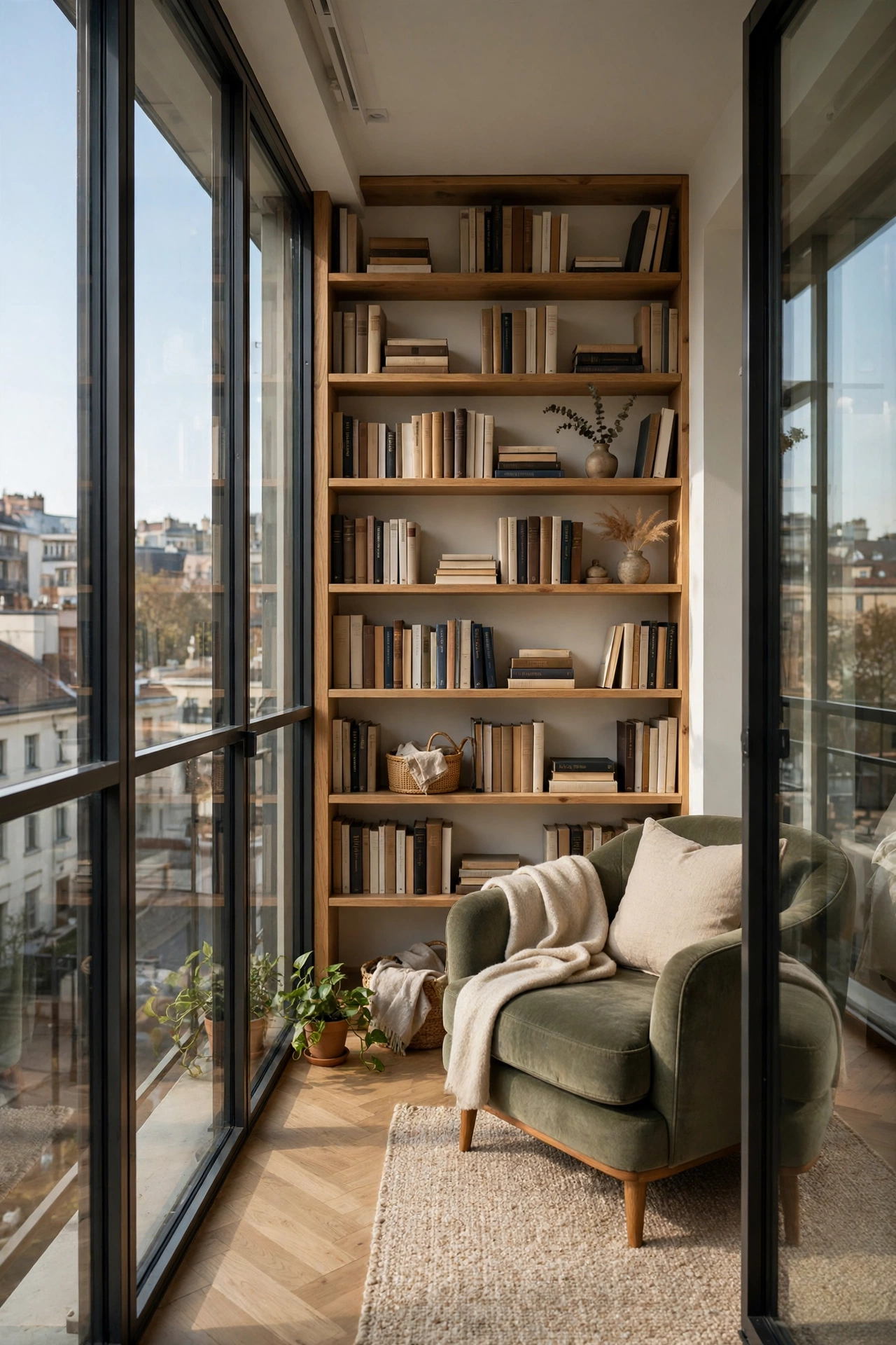 Closed apartment balcony