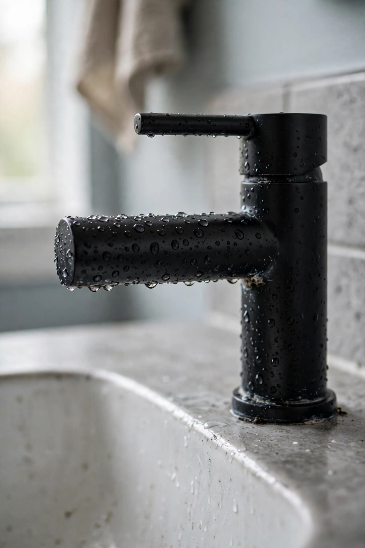 Bathroom black fixtures