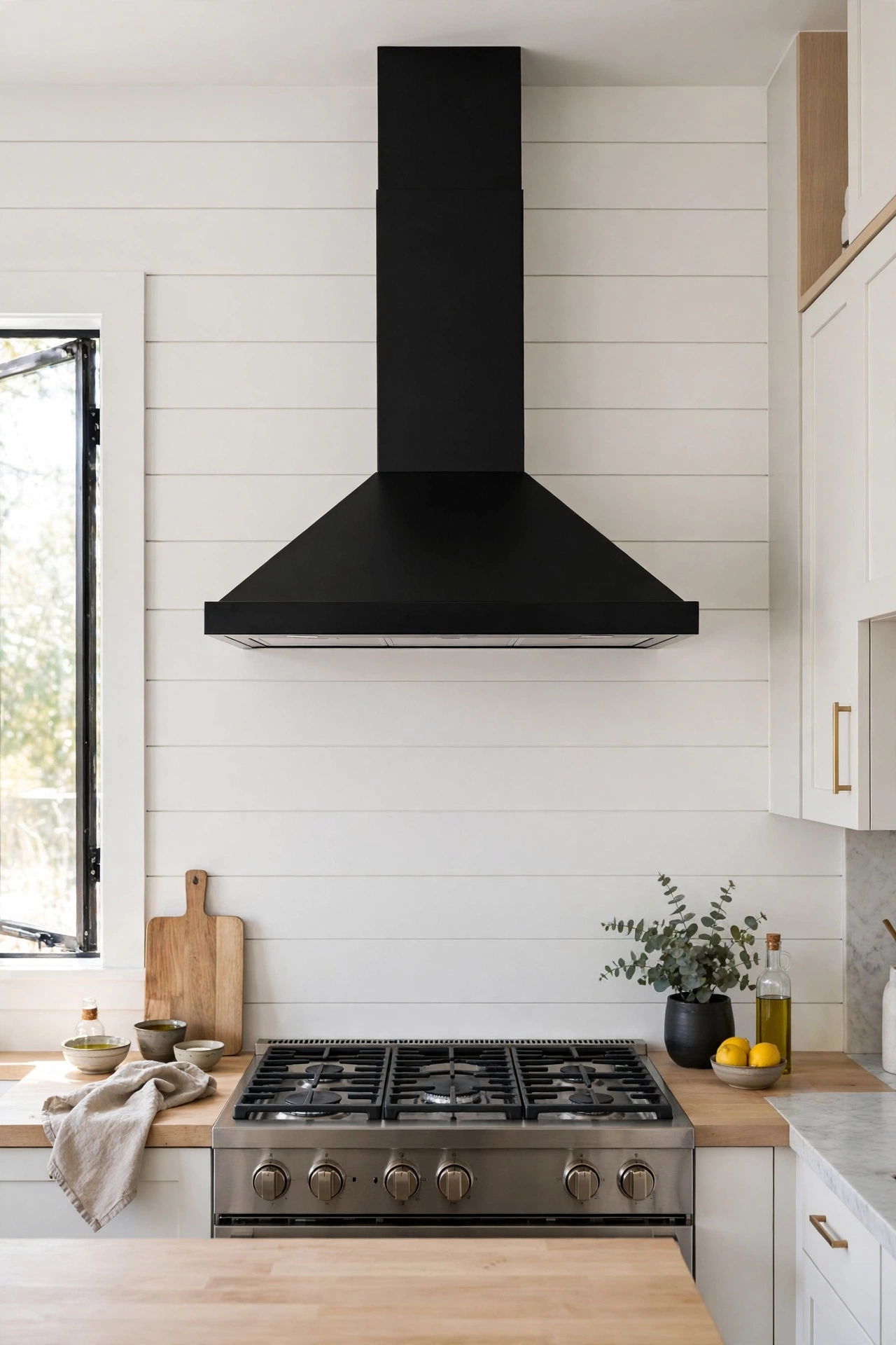 Black and white modern kitchen