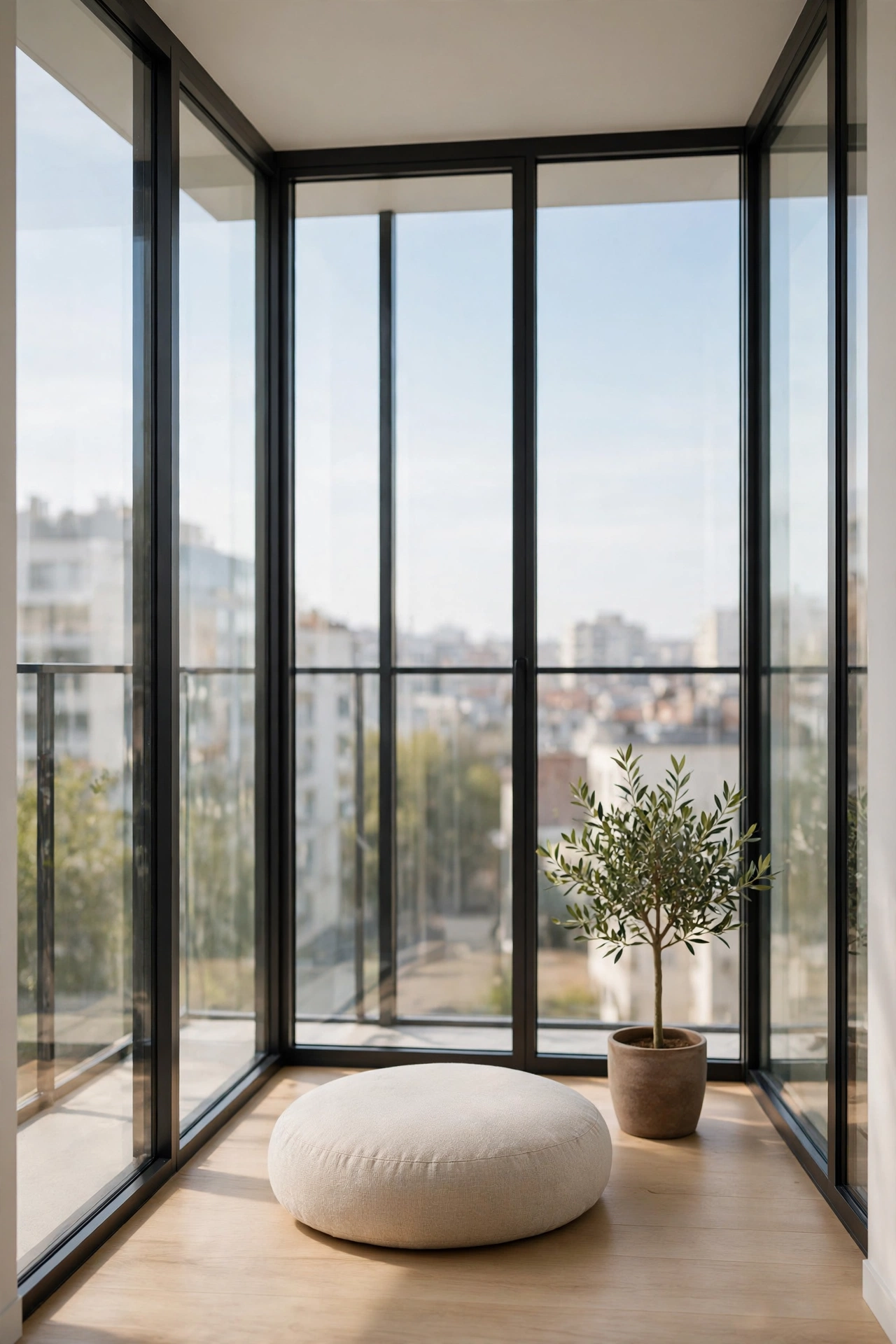 Closed apartment balcony