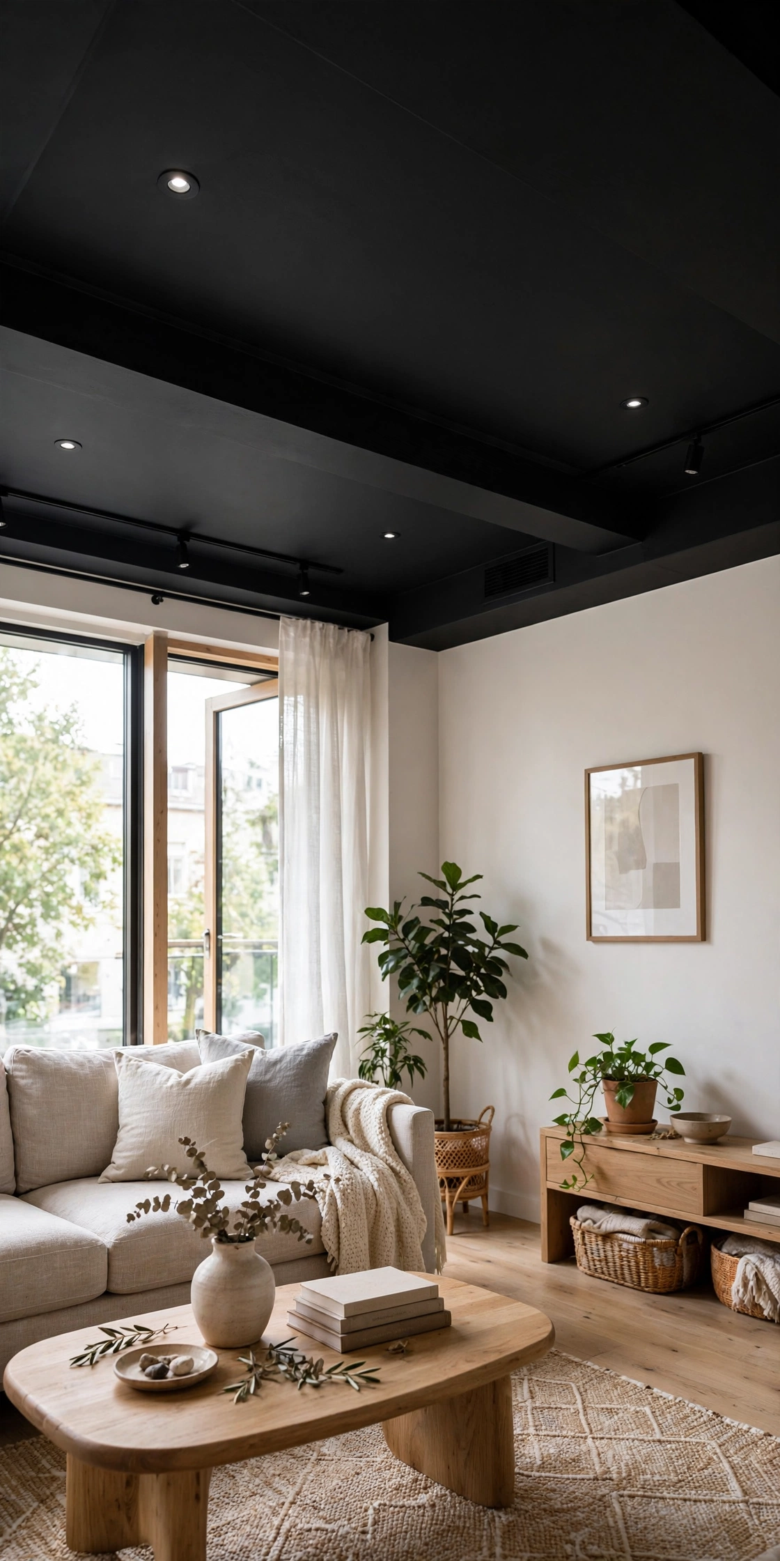 Black apartment decor