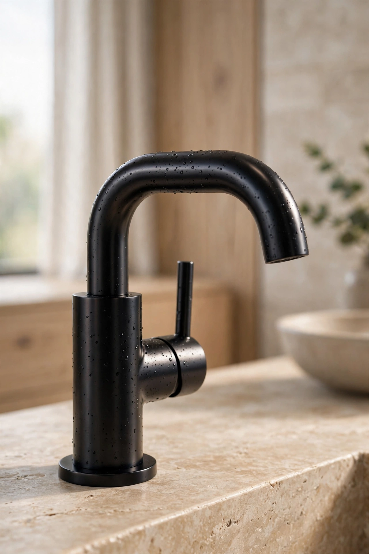Bathroom black fixtures
