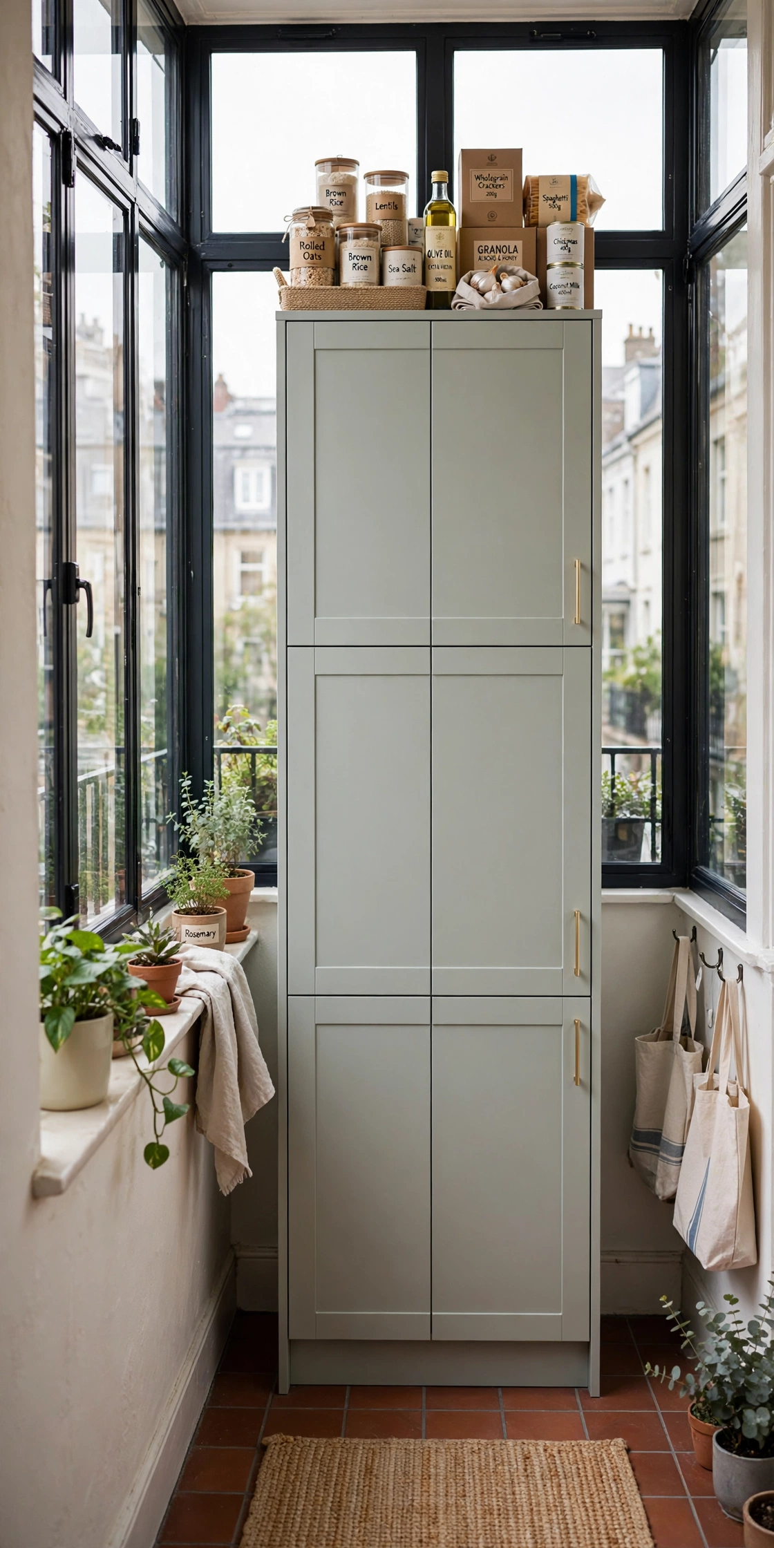 Closed apartment balcony