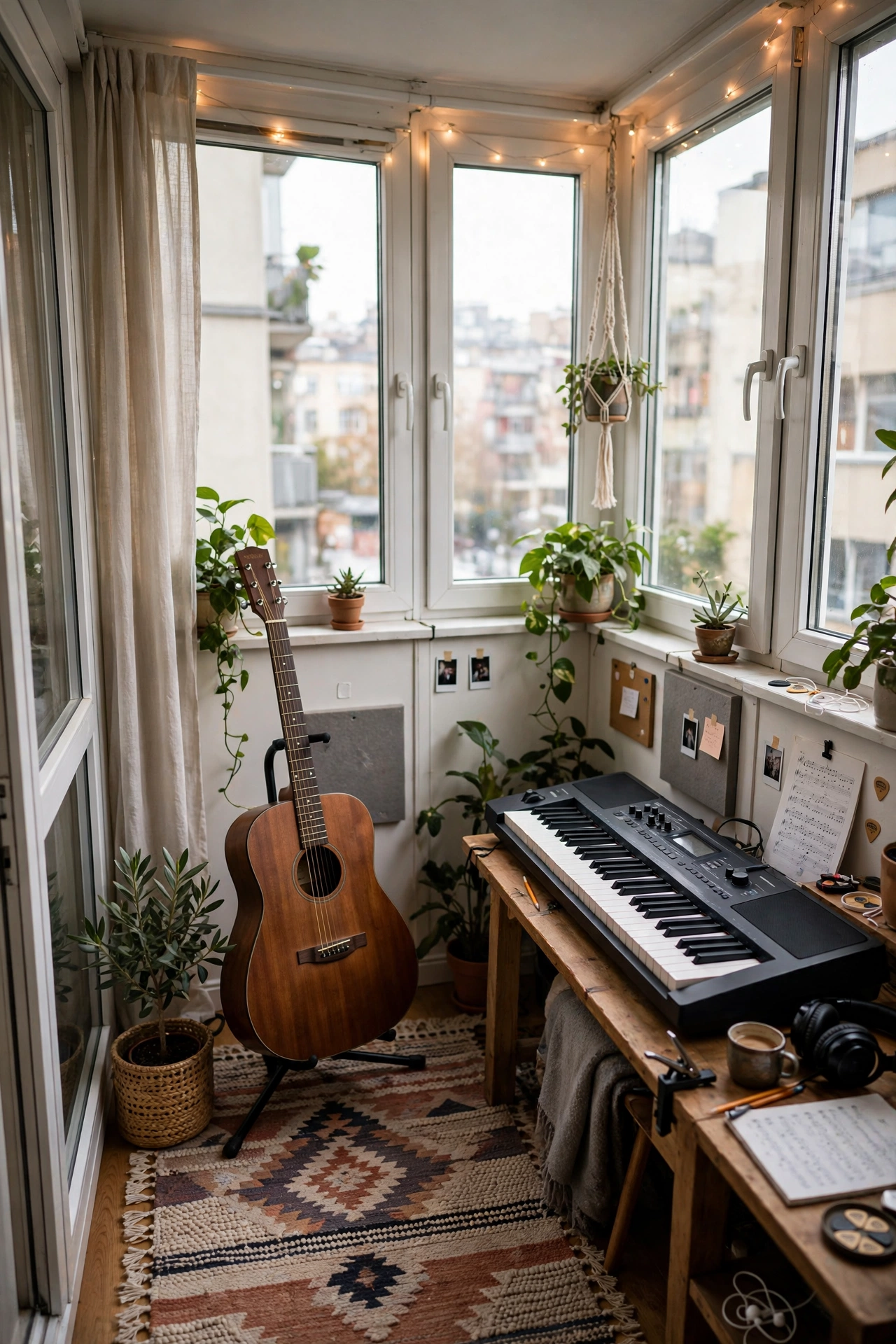 Closed apartment balcony