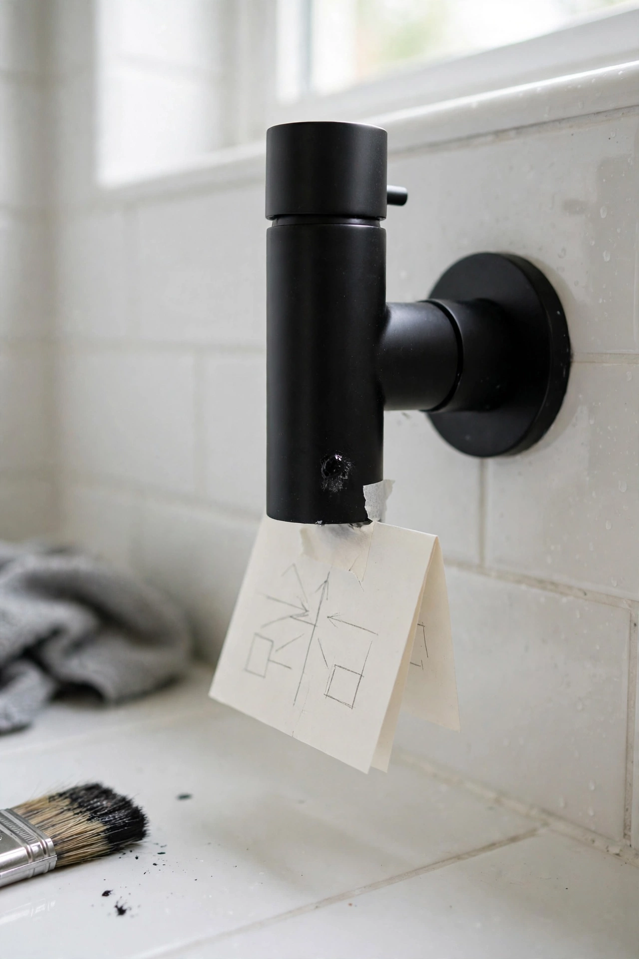 Bathroom black fixtures