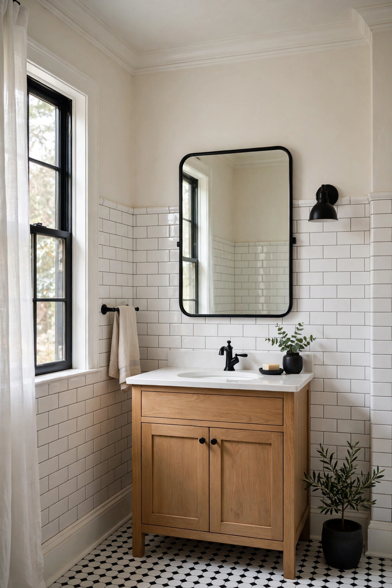 Bathroom black fixtures