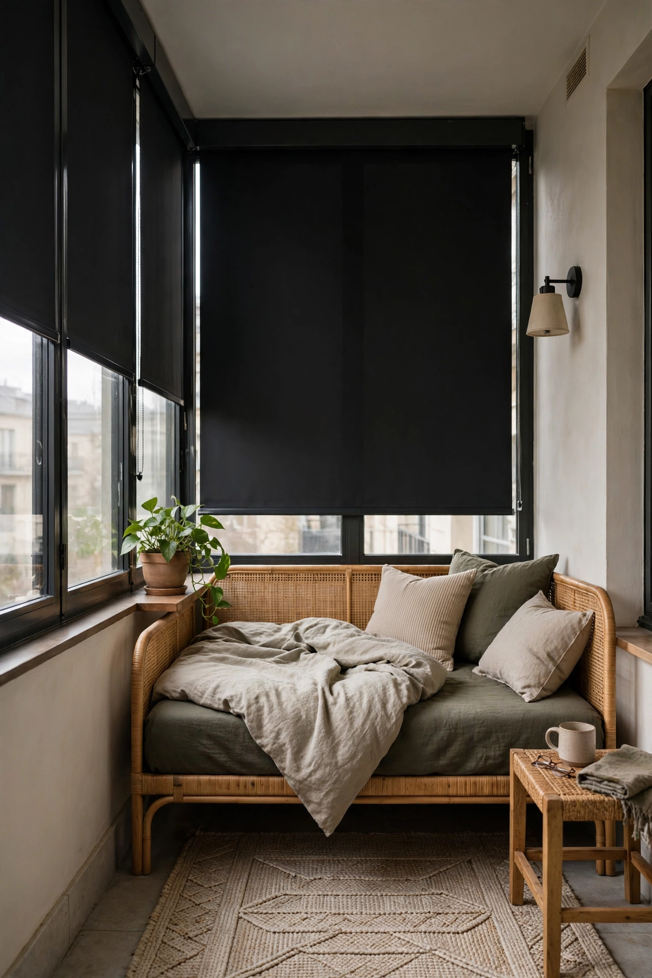 Closed apartment balcony