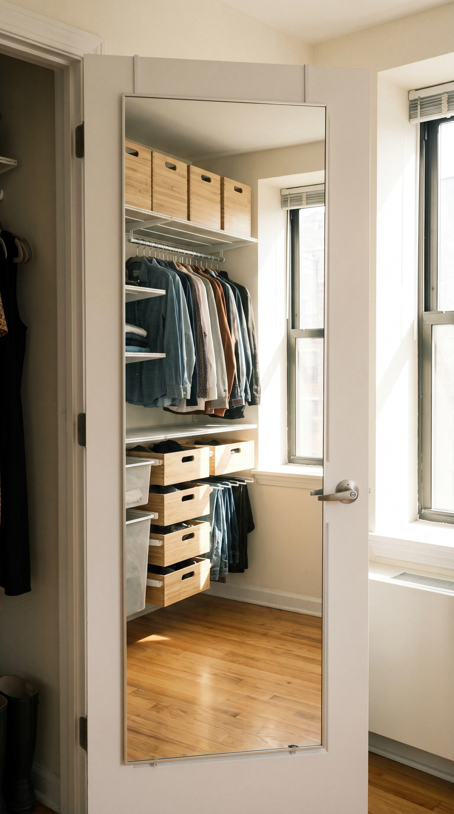Small apartment closet idea 17